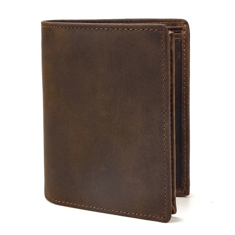 Genuine Leather Men's Short Wallet