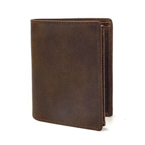 Genuine Leather Men's Short Wallet